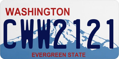 WA license plate CWW2121