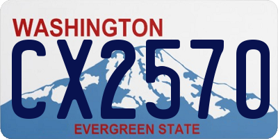 WA license plate CX2570