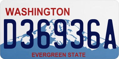 WA license plate D36936A