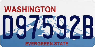 WA license plate D97592B