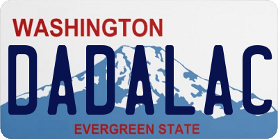 WA license plate DADALAC