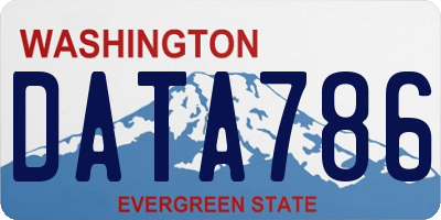 WA license plate DATA786