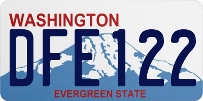 WA license plate DFE122