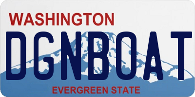 WA license plate DGNBOAT