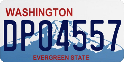 WA license plate DP04557