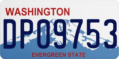 WA license plate DP09753