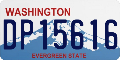 WA license plate DP15616