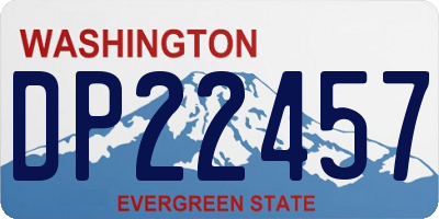 WA license plate DP22457