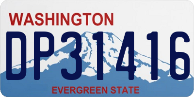 WA license plate DP31416