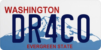 WA license plate DR4C0