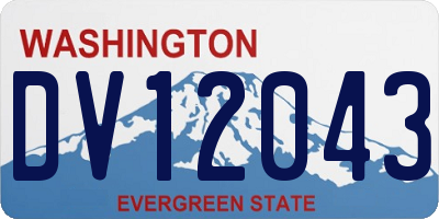 WA license plate DV12043