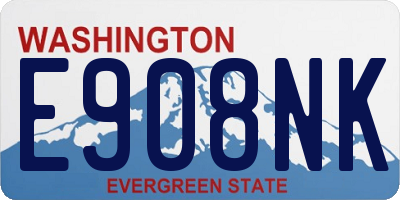 WA license plate E908NK