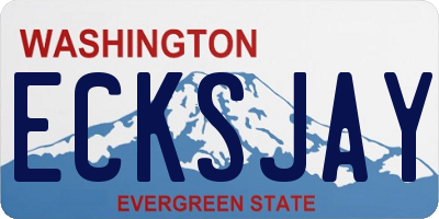 WA license plate ECKSJAY