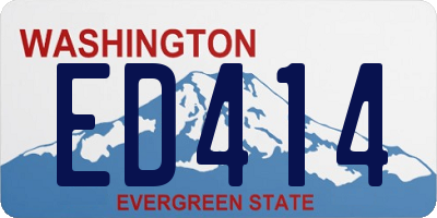 WA license plate ED414