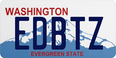 WA license plate EDBTZ