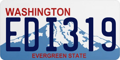 WA license plate EDI319