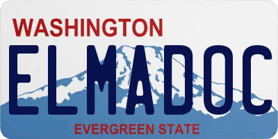 WA license plate ELMADOC