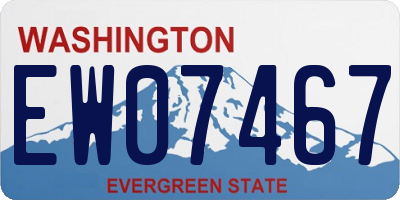 WA license plate EW07467