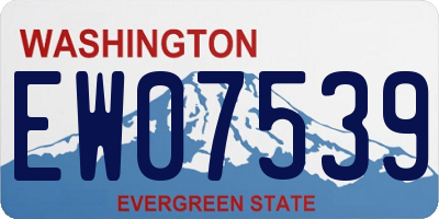 WA license plate EW07539