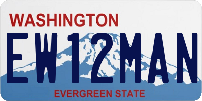 WA license plate EW12MAN