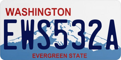 WA license plate EWS532A