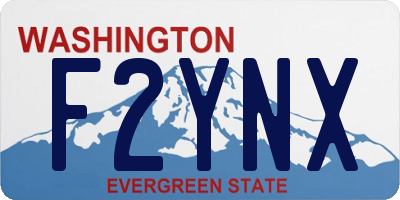 WA license plate F2YNX