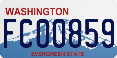 WA license plate FC00859
