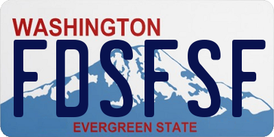 WA license plate FDSFSF