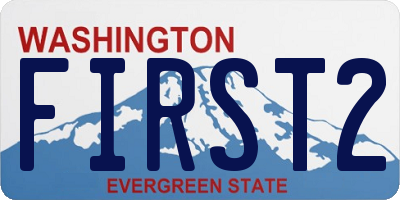 WA license plate FIRST2