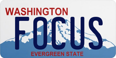 WA license plate FOCUS