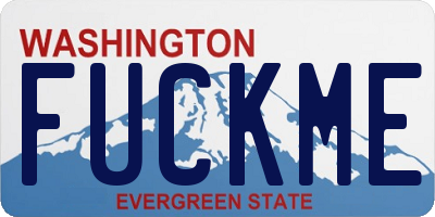 WA license plate FUCKME