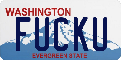 WA license plate FUCKU