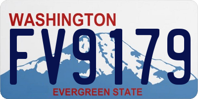 WA license plate FV9179