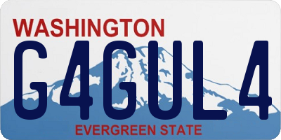 WA license plate G4GUL4