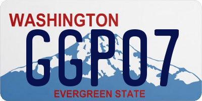 WA license plate GGP07