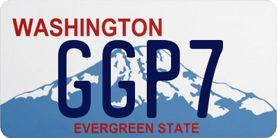 WA license plate GGP7