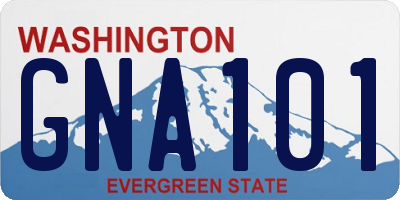 WA license plate GNA101