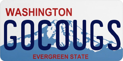 WA license plate GOCOUGS