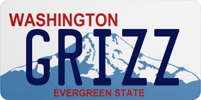 WA license plate GRIZZ