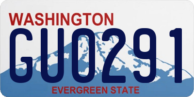 WA license plate GU0291