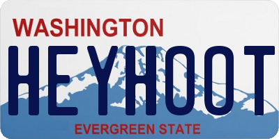 WA license plate HEYHOOT