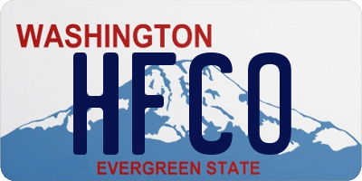 WA license plate HFCO