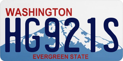 WA license plate HG921S