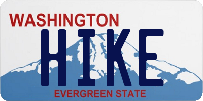 WA license plate HIKE