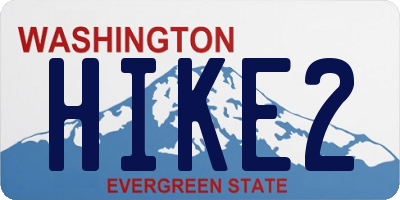 WA license plate HIKE2