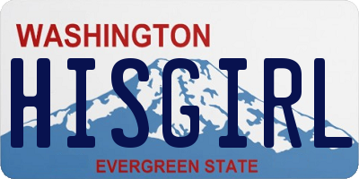 WA license plate HISGIRL