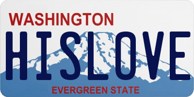 WA license plate HISLOVE