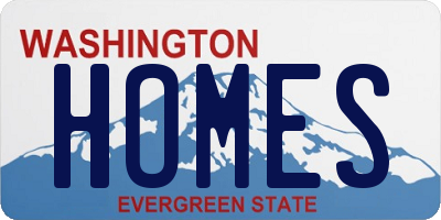 WA license plate HOMES