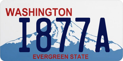 WA license plate I877A