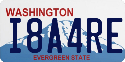 WA license plate I8A4RE